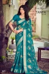 Tanya Vol 8 By Kashvi Dull Moss Viscose Border Printed Saree 